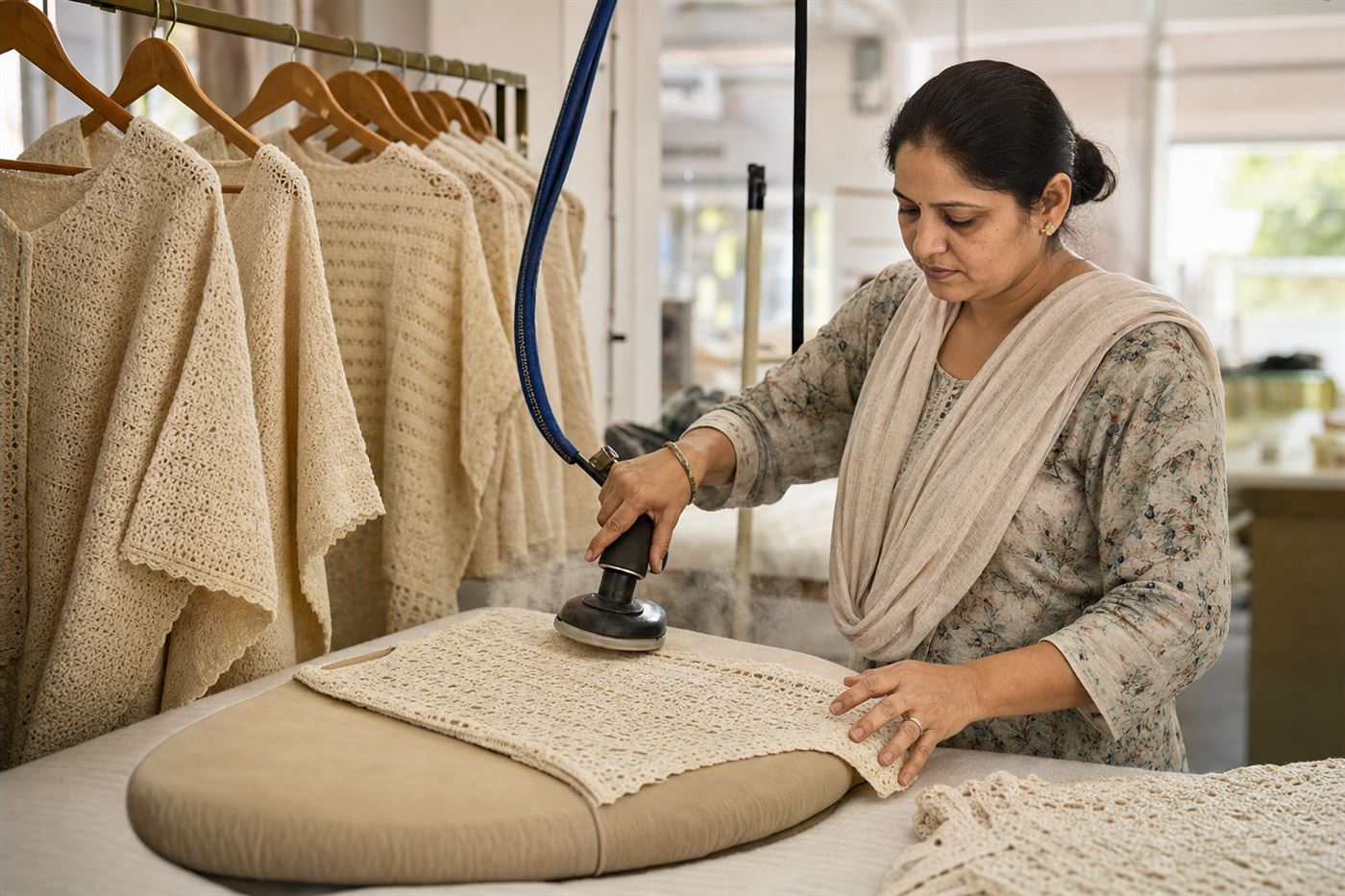 Ironing and Finishing at Unique Enterprises